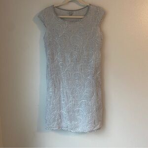 Lina Tomei embroidered linen dress